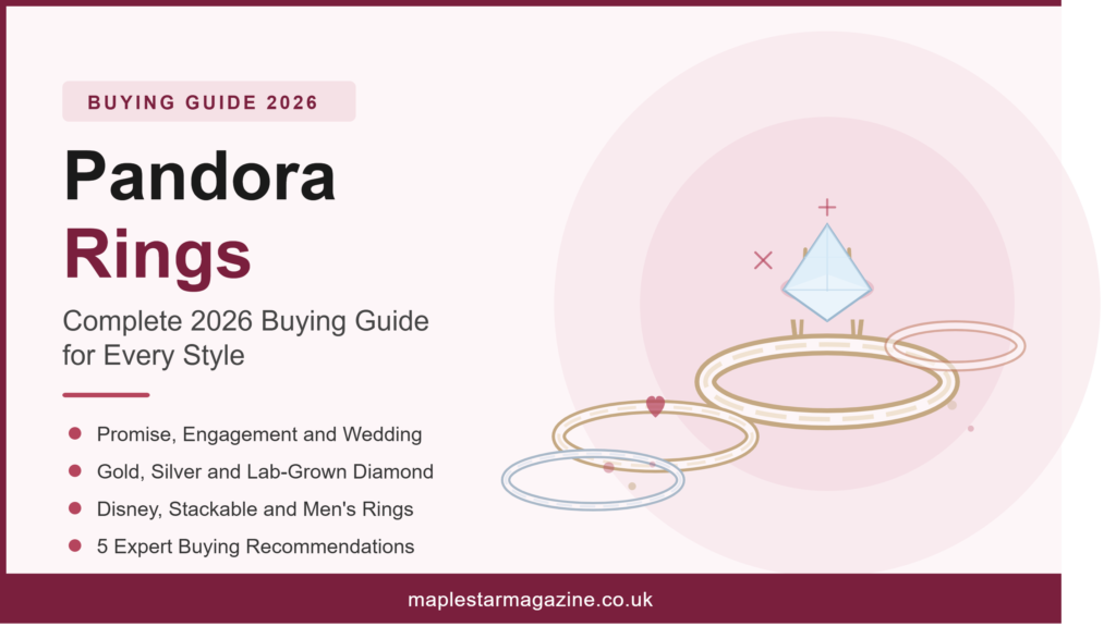 Pandora rings buying guide 2026 covering promise engagement wedding gold silver and lab-grown diamond styles at maplestarmagazine.co.uk