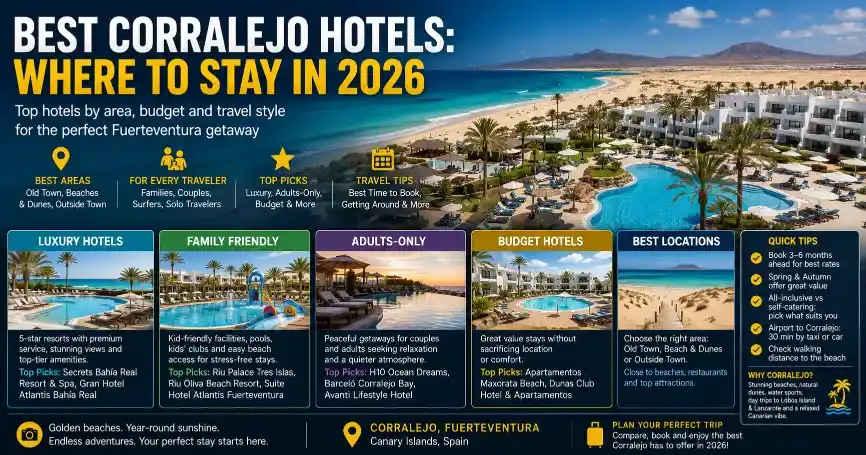 Corralejo hotels beachfront view Fuerteventura 2026