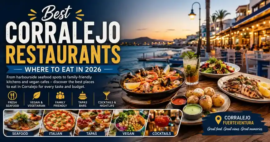 Corralejo restaurants harbour view Fuerteventura