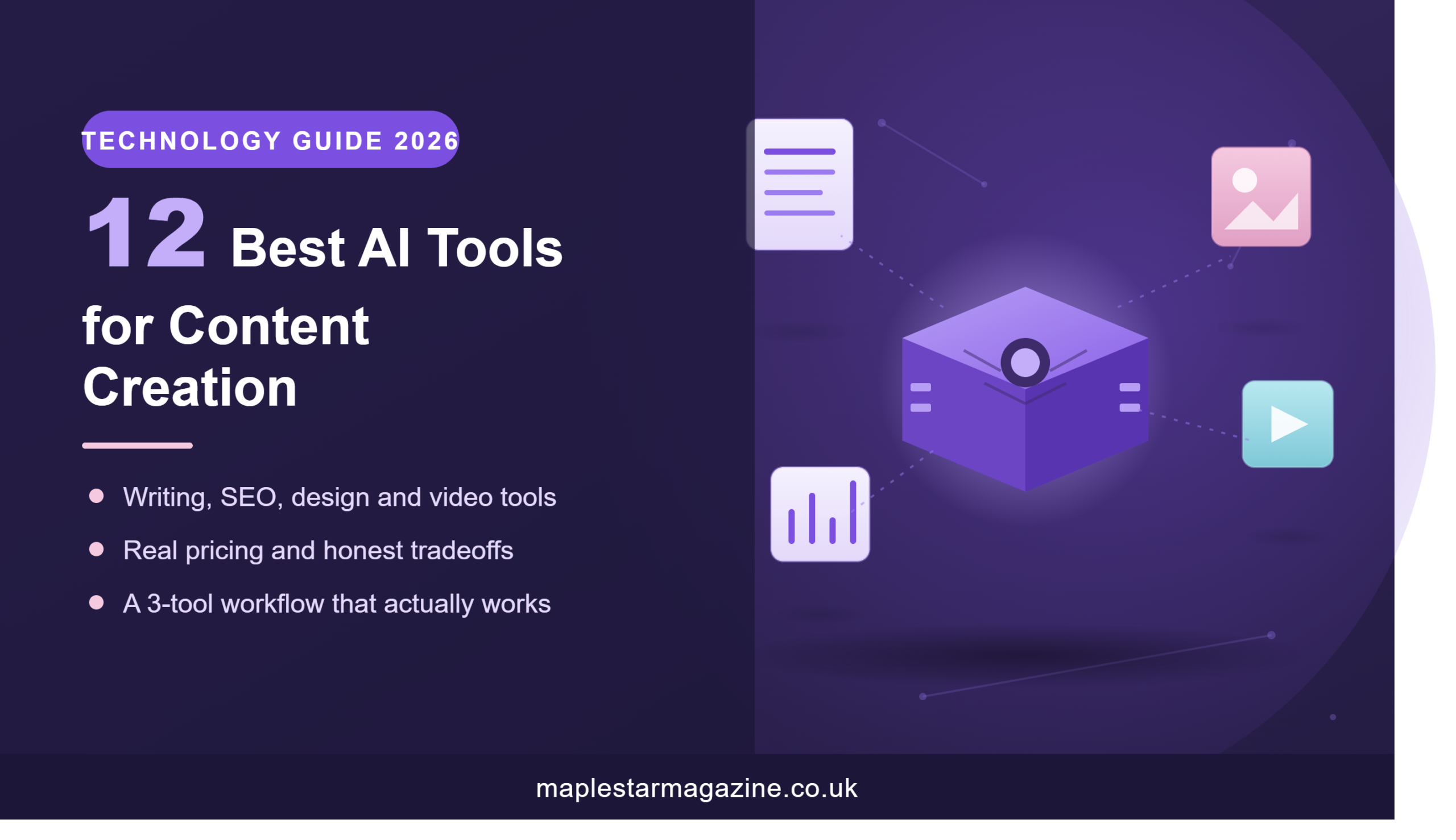 Best AI tools for content creation 2026 comparison guide at maplestarmagazine.co.uk