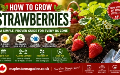 how to grow strawberries beginner garden guide 2026 | maplestarmagazine.co.uk