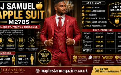 EJ Samuel Apple Suit M2785 three-piece formal suit