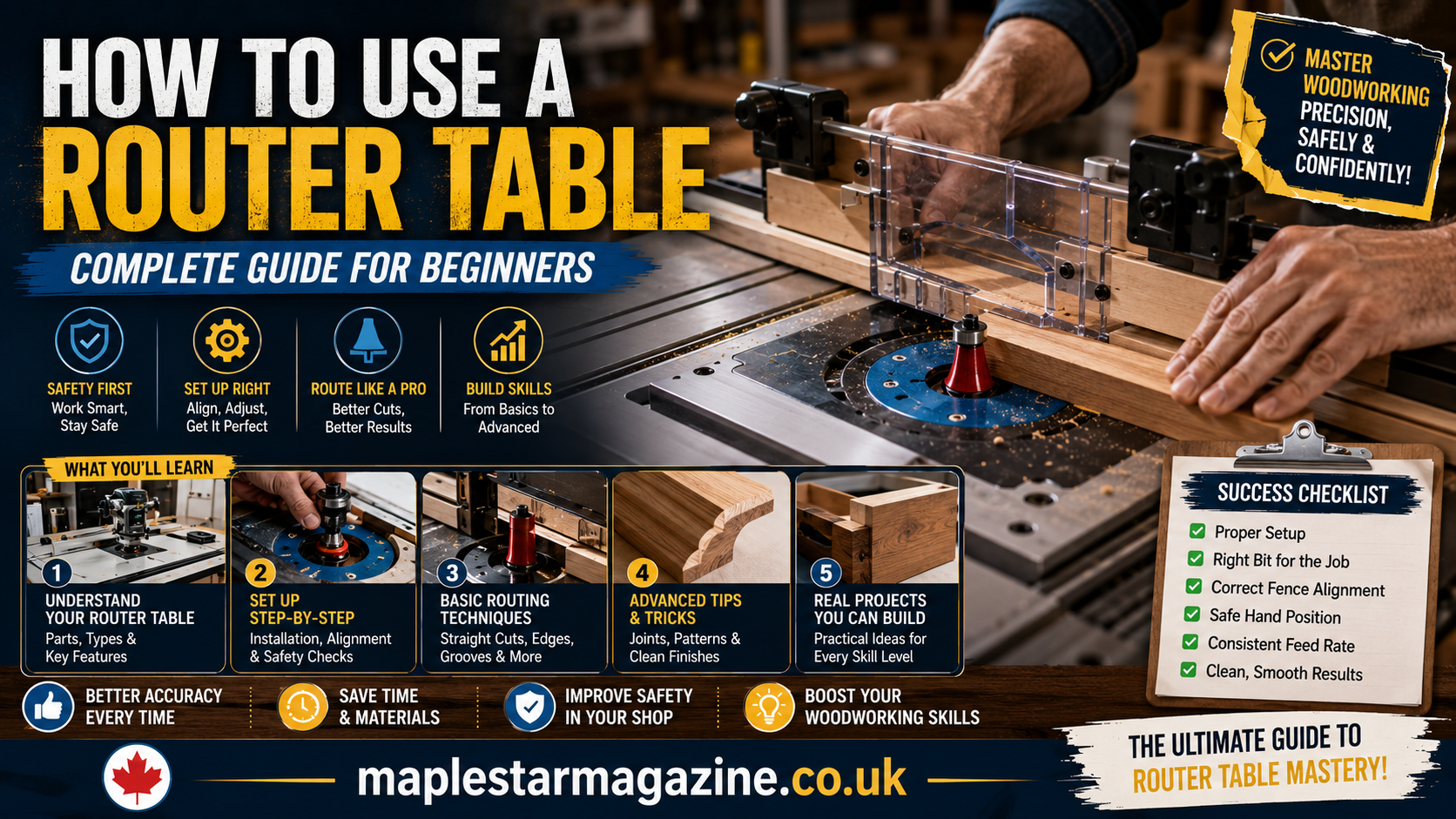 How to use a router table on a home workbench
